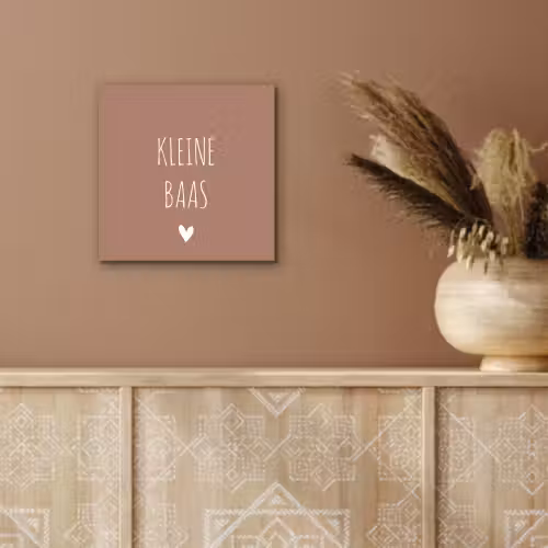 Spreuken - Quotes - Kleine baas aluminium wit klein -sfeer4