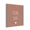Spreuken - Quotes - Kleine baas aluminium wit klein -3d