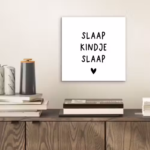Spreuken - Quotes - Slaap kindje slaap aluminium wit klein -sfeer1