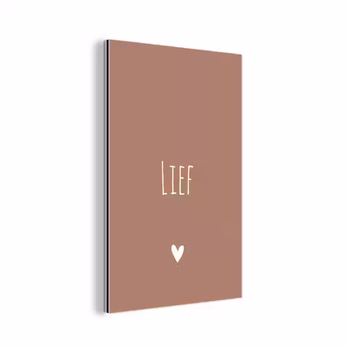 Spreuken - Quotes - Lief aluminium wit klein -3d