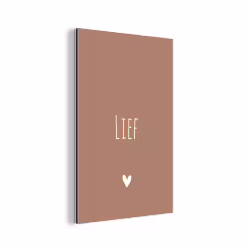 Spreuken - Quotes - Lief aluminium wit klein -3d