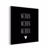 Spreuken - Quotes - Wijnen wijnen wijnen aluminium wit klein -3d