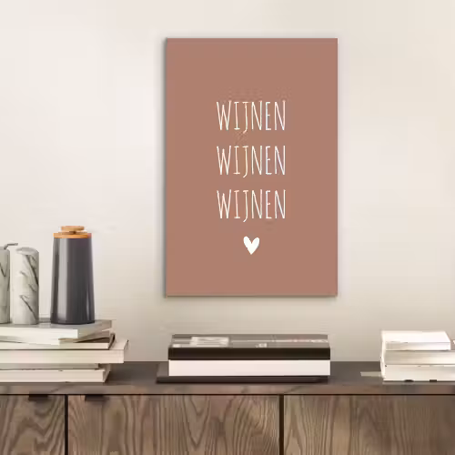 Spreuken - Quotes - Wijnen wijnen wijnen aluminium wit klein -sfeer1