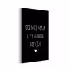 Spreuken - Doe mij maar levenslang met jou - Quotes aluminium wit klein -3d