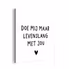 Spreuken - Doe mij maar levenslang met jou - Quotes aluminium wit klein -3d
