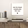 Spreuken - Doe mij maar levenslang met jou - Quotes aluminium wit klein -sfeer1