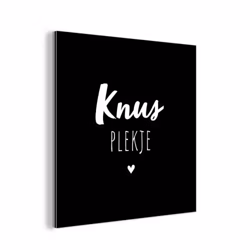 Thuis - Quotes - Knus plekje - Tekst aluminium wit klein -3d