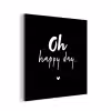 Tekst - Oh happy day - Zomer - Quotes aluminium wit klein -3d