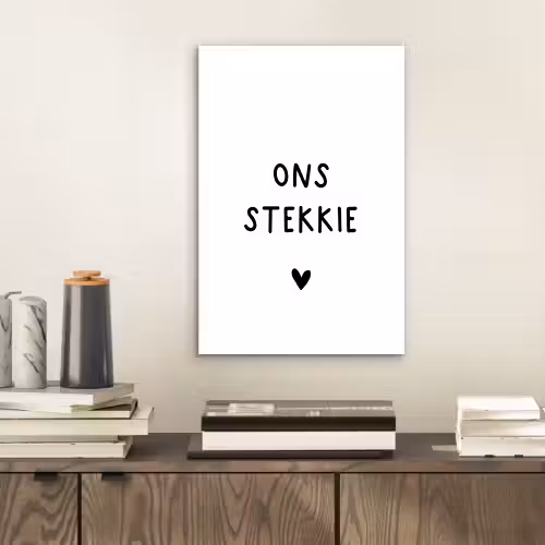 Ons stekkie - Quotes - Spreuken aluminium wit klein -sfeer1