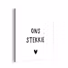 Ons stekkie - Spreuken - Quotes aluminium wit klein -3d