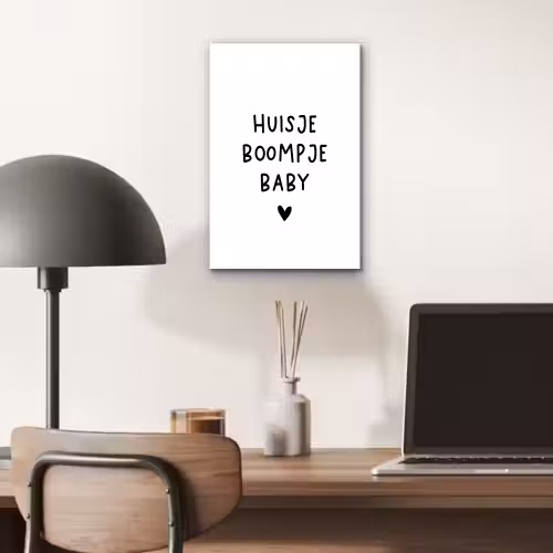 Huisje boompje baby - Spreuken - Quotes aluminium wit klein -sfeer5