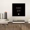 Quote - Spreuken - Pluk het geluk aluminium wit klein -sfeer1