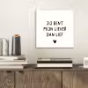 Quotes - Jij bent mijn liever dan lief - Spreuken aluminium wit klein -sfeer1