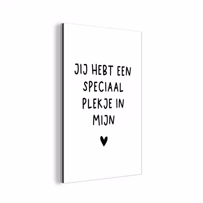 Quotes - Een speciaal plekje in mijn hart - Spreuken aluminium wit klein -3d