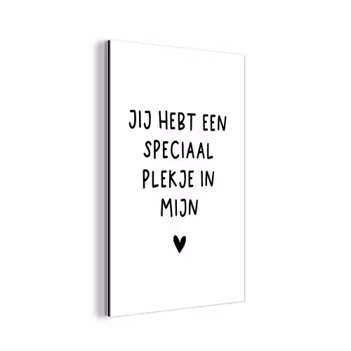 Quotes - Een speciaal plekje in mijn hart - Spreuken aluminium wit klein -3d