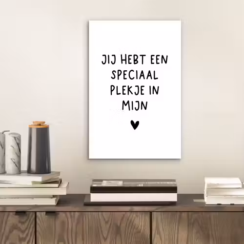 Quotes - Een speciaal plekje in mijn hart - Spreuken aluminium wit klein -sfeer1
