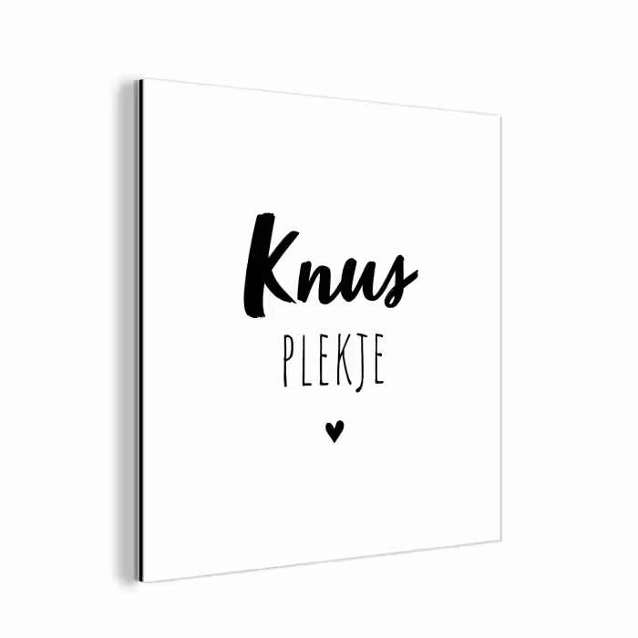 Quotes - Knus plekje - Tuin - Tekst aluminium wit klein -3d