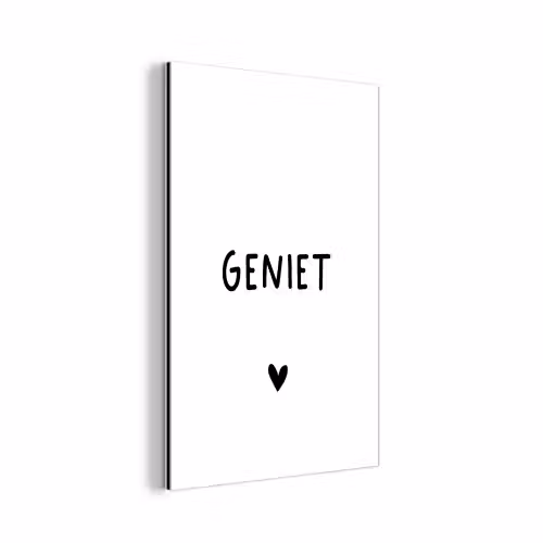 Quotes - Geniet - Spreuken aluminium wit klein -3d