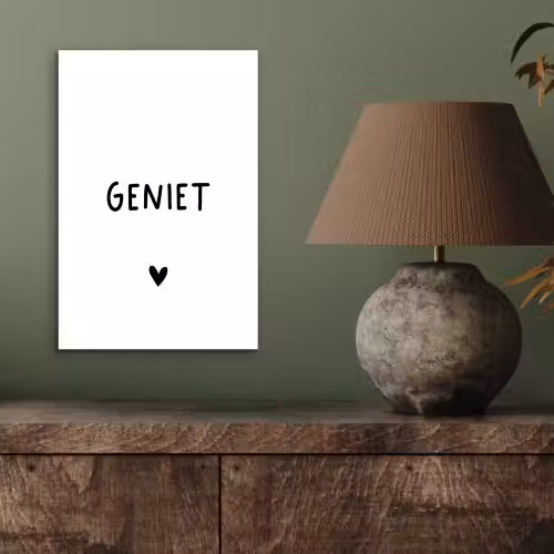 Quotes - Geniet - Spreuken aluminium wit klein -sfeer2