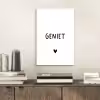 Quotes - Geniet - Spreuken aluminium wit klein -sfeer1