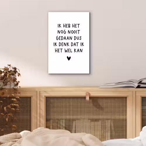 Quotes - Ik heb het nog nooit gedaan dus - Spreuken aluminium wit klein -sfeer3