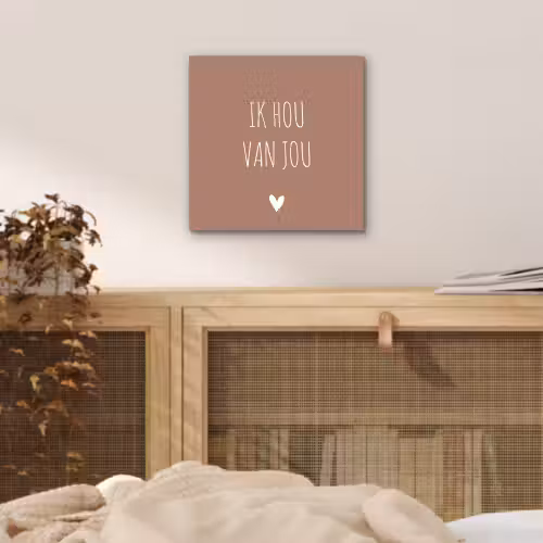 Quotes - Ik hou van jou - Spreuken aluminium wit klein -sfeer3