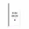 Quotes - Ik hou van jou - Spreuken aluminium wit klein -3d