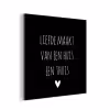 Quotes - Liefde maakt van een huis een thuis - Spreuken aluminium wit klein -3d