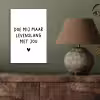 Quotes - Doe mij maar levenslang met jou - Spreuken aluminium wit klein -sfeer2