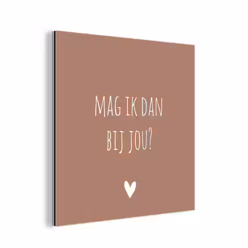 Quotes - Mag ik dan bij jou - Claudia de Breij - Spreuken aluminium wit klein -3d