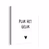 Quotes - Pluk het geluk - Spreuken aluminium wit klein -3d