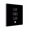 Quotes - Slaap kindje slaap - Spreuken aluminium wit klein -3d