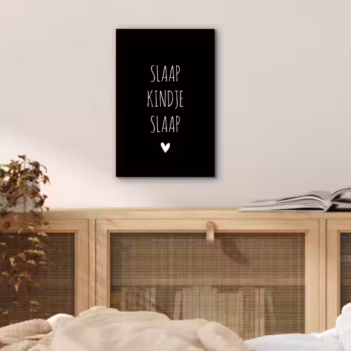 Quotes - Slaap kindje slaap - Spreuken aluminium wit klein -sfeer3