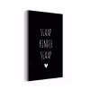 Quotes - Slaap kindje slaap - Spreuken aluminium wit klein -3d