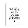 Quotes - Zing vecht huil bid lach werk en bewonder - Spreuken - Ramses Shaffy aluminium wit klein -3d