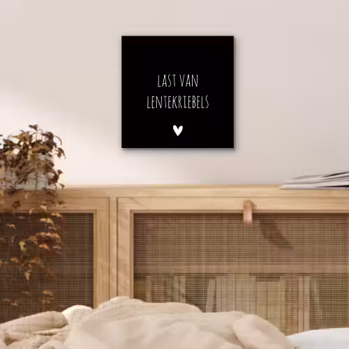 Quotes - Spreuken - Lentekriebels aluminium wit klein -sfeer3