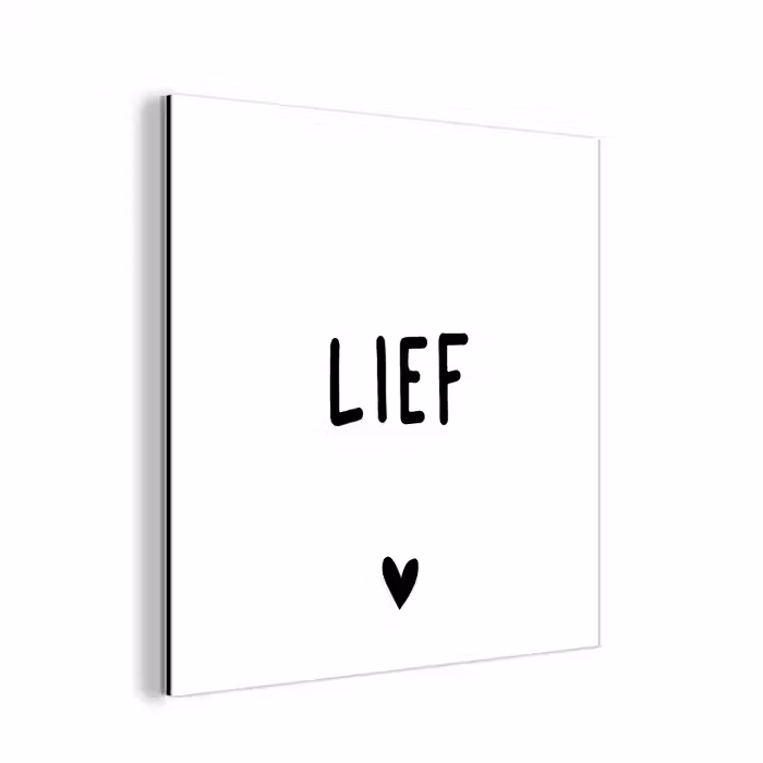 Quotes - Lief - Spreuken aluminium wit klein -3d