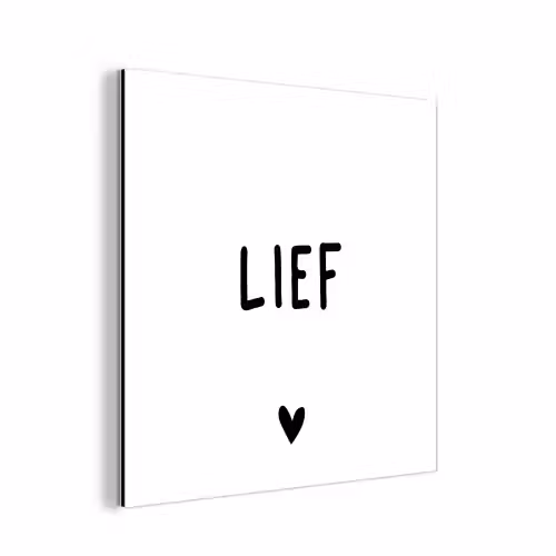 Quotes - Lief - Spreuken aluminium wit klein -3d
