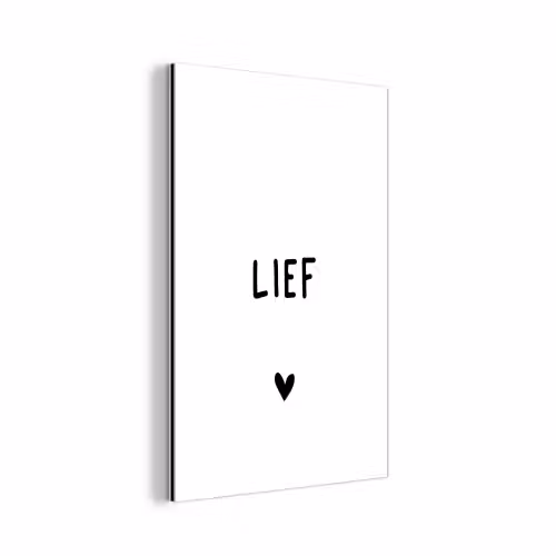 Quotes - Lief - Spreuken aluminium wit klein -3d