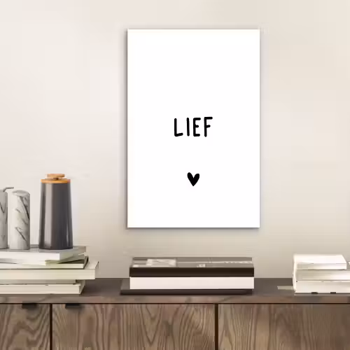 Quotes - Lief - Spreuken aluminium wit klein -sfeer1