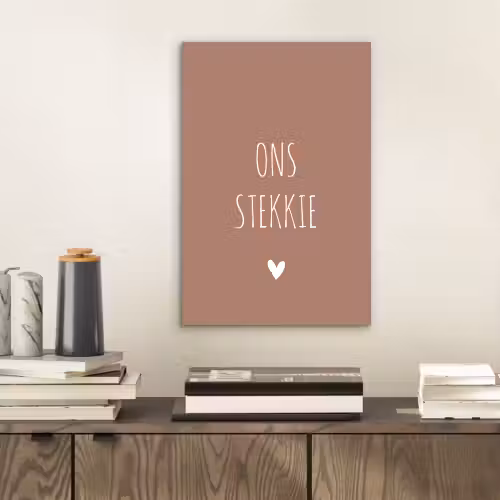 Quotes - Ons stekkie - Spreuken aluminium wit klein -sfeer1