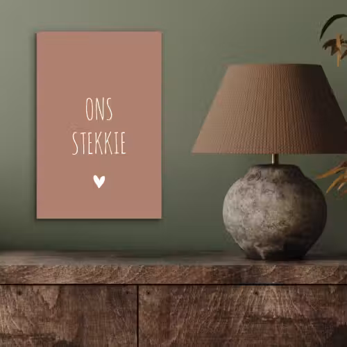 Quotes - Ons stekkie - Spreuken aluminium wit klein -sfeer2