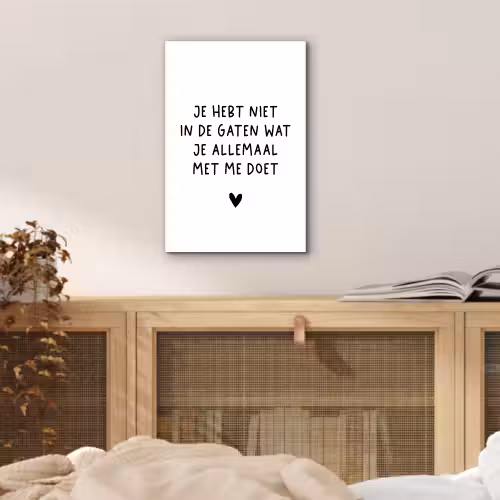 Quotes - Wat je allemaal met me doet - Spreuken aluminium wit klein -sfeer3