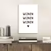 Quotes - Wijnen wijnen wijnen - Spreuken aluminium wit klein -sfeer1