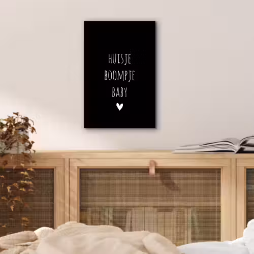Quotes - Huisje boompje baby - Spreuken aluminium wit klein -sfeer3