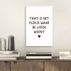 Thuis is het plekje waar de liefde woont - Spreuken - Quotes aluminium wit klein -sfeer1