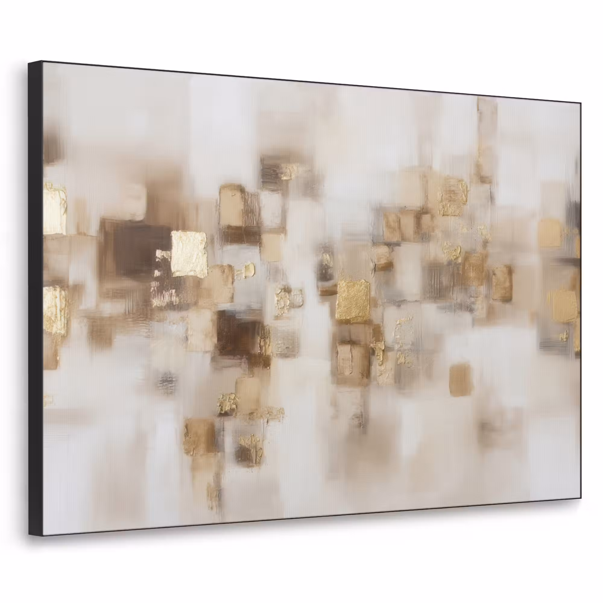 Art Frame - Abstrakte Quadrate - Erdtöne - Neblig