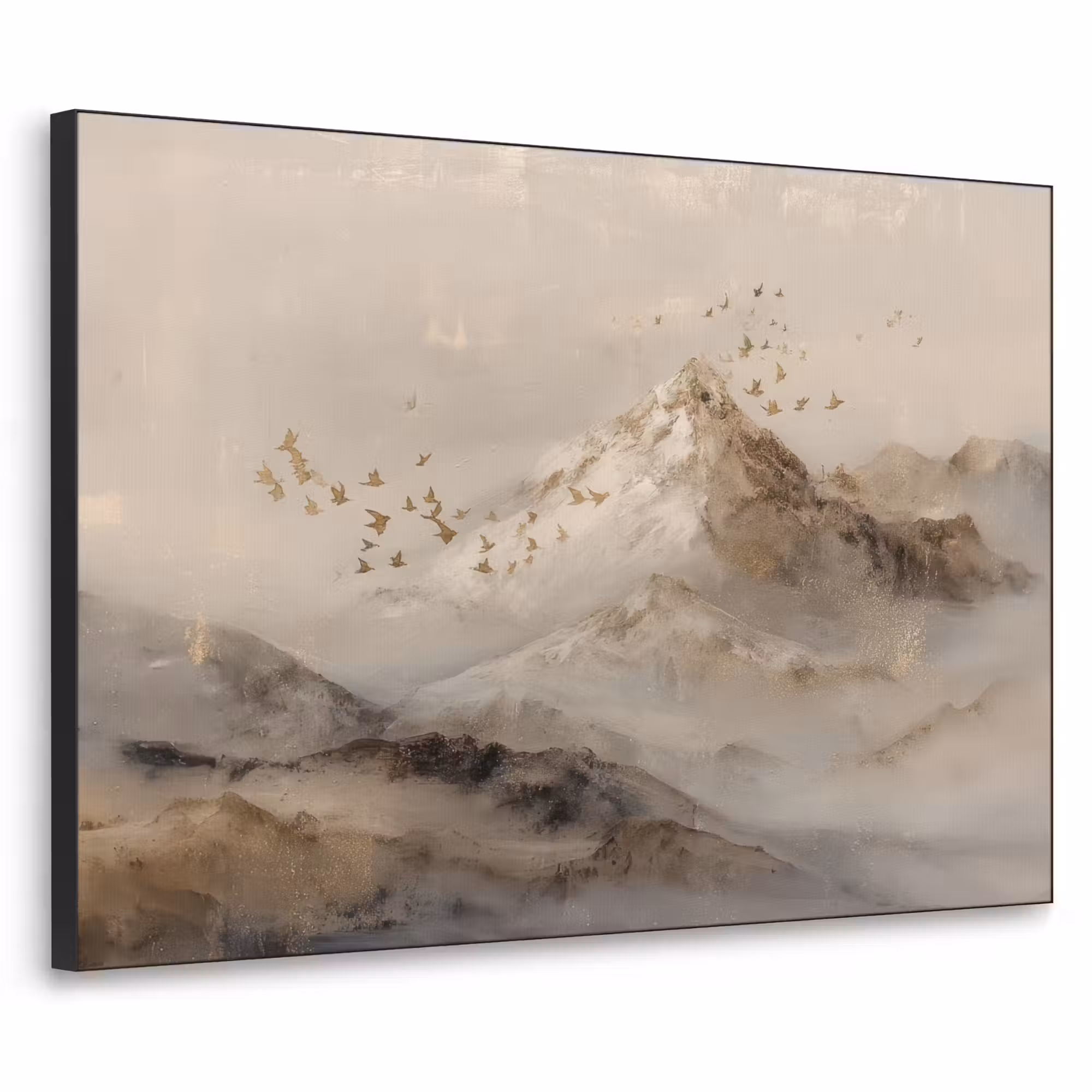 Art Frame - Berglandschaft - Nebel - Pinselstriche