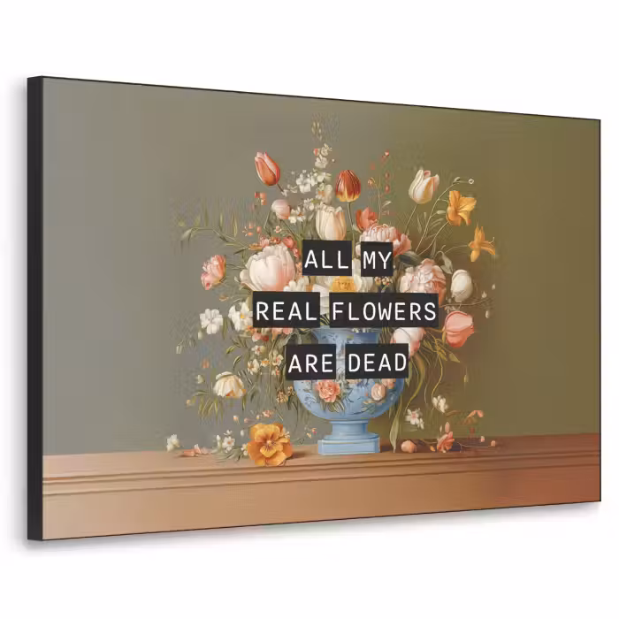 Art Frame - Blume - Zitat - Vintage - Kunst