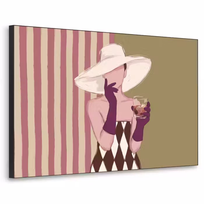 Art Frame - Frau – Hut – Mode – Abstrakt – Bunt